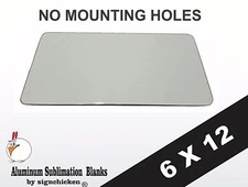 30 pcs, ALUMINUM LICENSE PLATE SUBLIMATION BLANKS 6"x 12",   NO MOUNTING HOLES