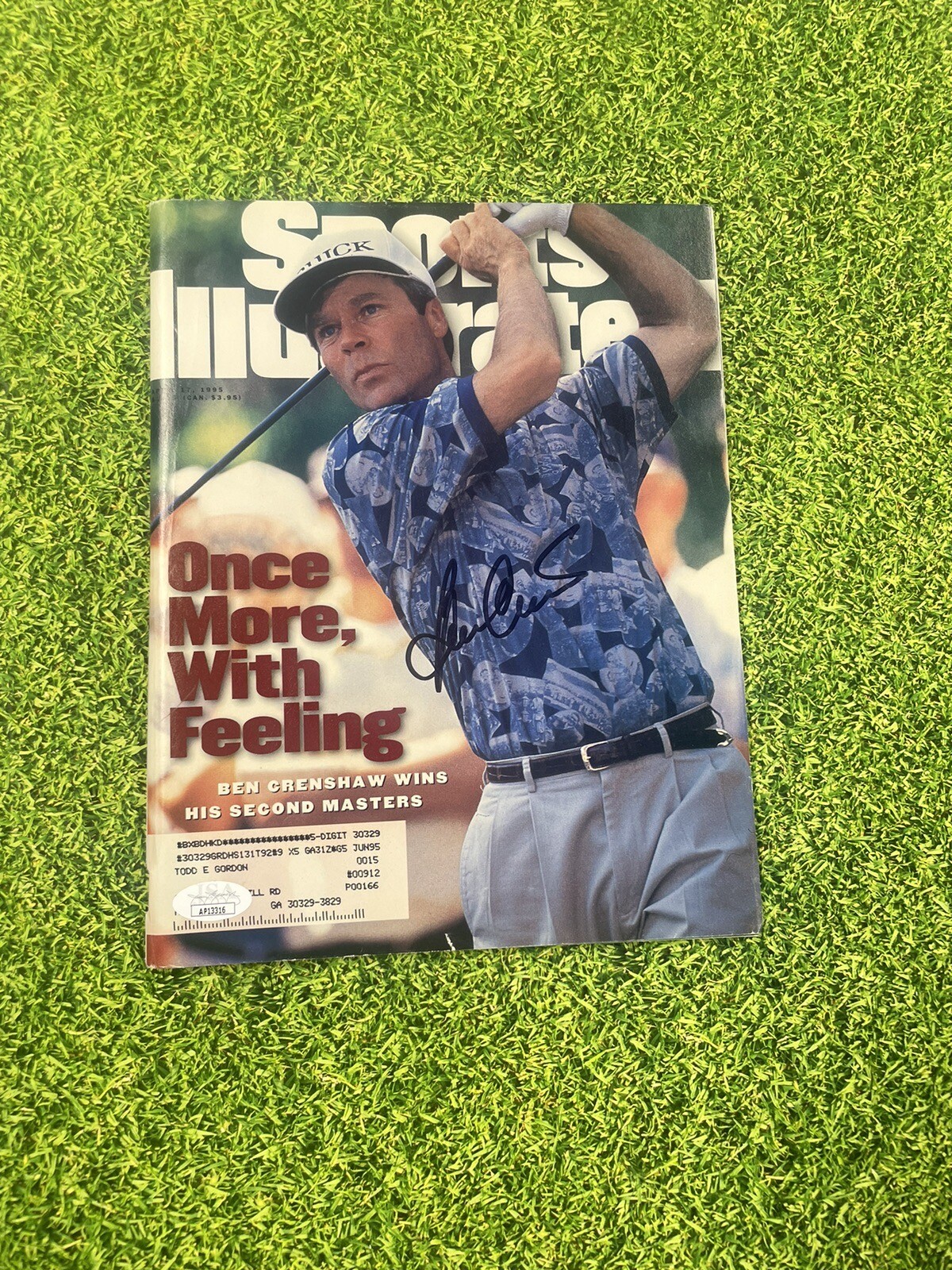 Ben Crenshaw Signed Sports Illustrated Jsa Auto PGA 