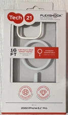 NEW Tech21 EvoCrystal Magsafe Case for iPhone 14 Pro - Clear / White