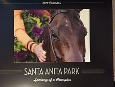 Calendario 2017 pista de carreras de Santa Anita foto diferente cada mes 13,5 x 11 pulgadas