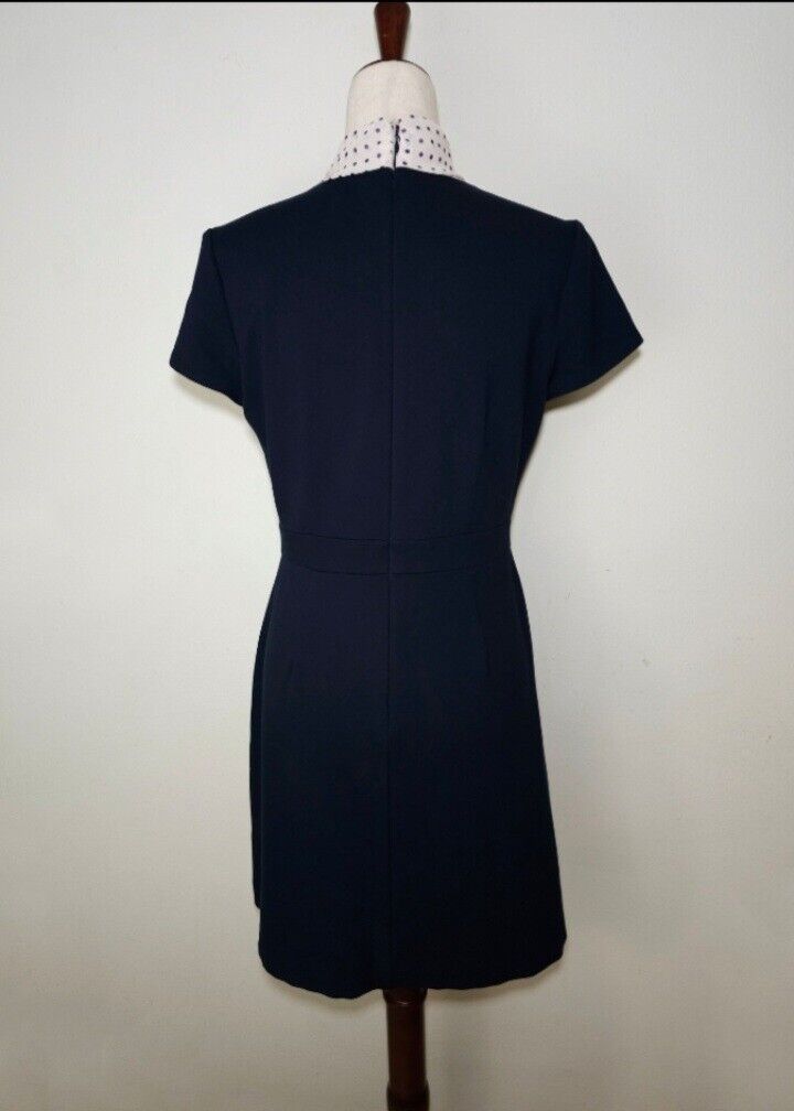 Womens 1901 Dress Size 12 Large Blue Short Sleeve… - image 9