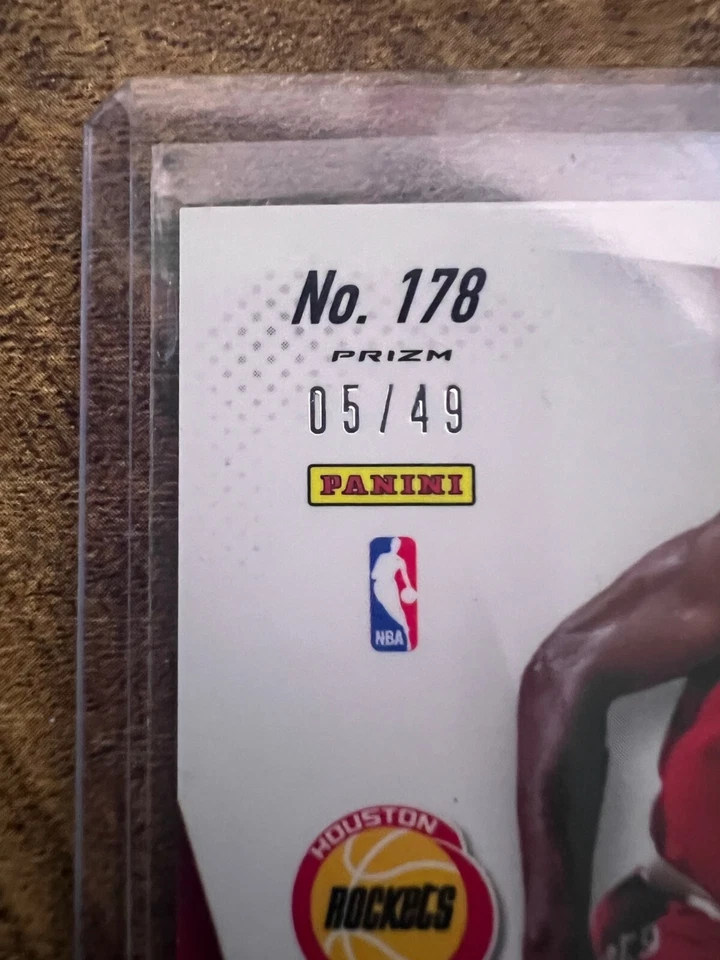 2014-15 PANINI PRIZM BLUE PRIZM CLYDE DREXLER #178 5/49 - Image 3 of 3