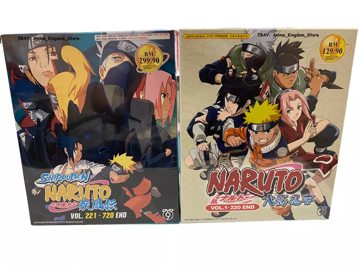 DVD NARUTO SHIPPUDEN VOL.1-720 END ENGLISH DUBBED All Region FREE DHL  EXPRESS