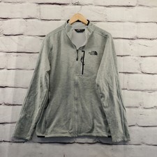 THE NORTH FACE Sweatshirt Jacket Mens Medium Full Zip Long sleeve Gray Black