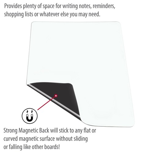 Grey A4 Magnetic Whiteboard Weekly Planner Fridge Message Memo Board + Pen - Picture 2 of 2
