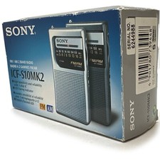 Vintage Sony ICF-S10MK2 Pocket AM/FM 2 Band Radio NEW w/ Box  Manual RARE