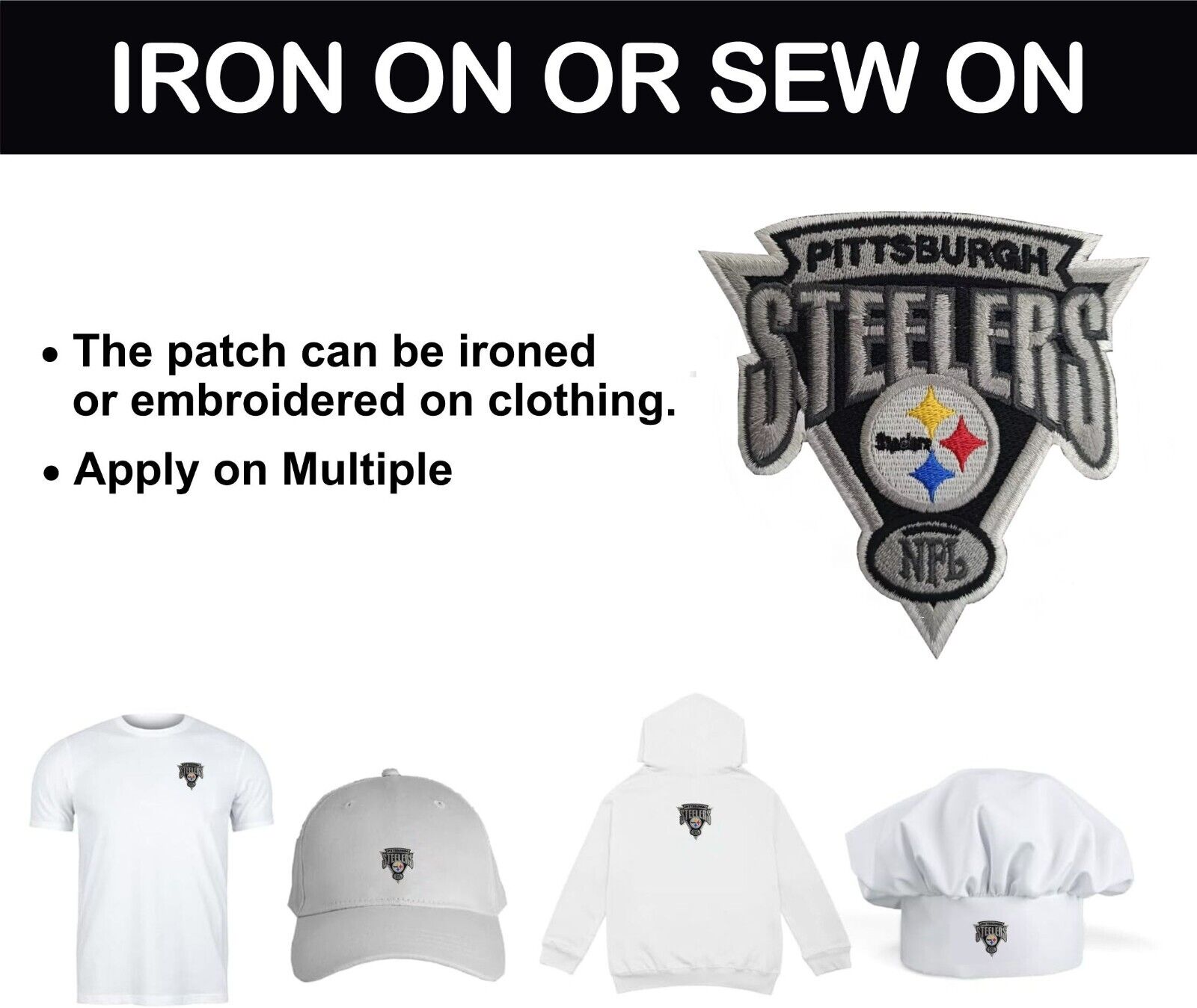 Alabama Crimson Tide NCAA Iron On Patch - Embroidered Team Logo Patch In  Multiple Sizes, image size:1600x1348