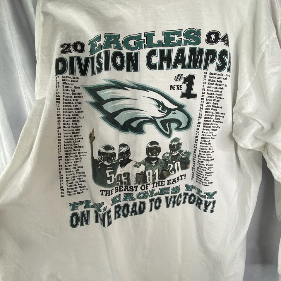 Camiseta de los Philadelphia Eagles Eastern Division Champions 2004 para hombre 2XL Foto 4 de 4