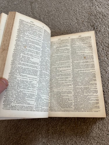 1847 REVISED Edition of Webster's Illustrated Dictionary ~ LEATHER BOUND - Imagen 7 de 7