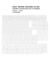 Generic Hawkencruz w/Border Set (4.5mm-11mm) for German WW2 aircraft in 48 scale