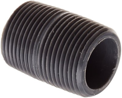 GF Piping Systems PVC Pipe Fitting Close Nipple Schedule 80 Gray /2'' NPT Male