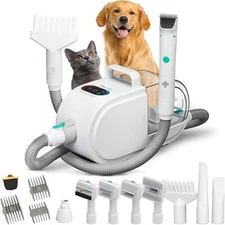 	Dog Grooming Vacuum and Kit Hair Dryer 8-in-1 60db Low Noise Vacuum for	