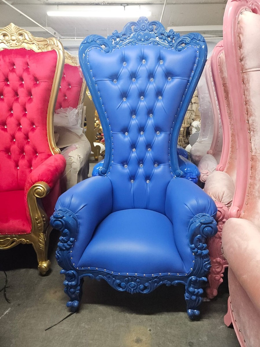 Throne Chair Royal Blue 70