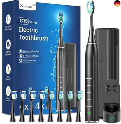 COULAX PRO Elektrische Zahnbürste Schallzahnbürste für Erwachsene - Whitening Ultraschall Z