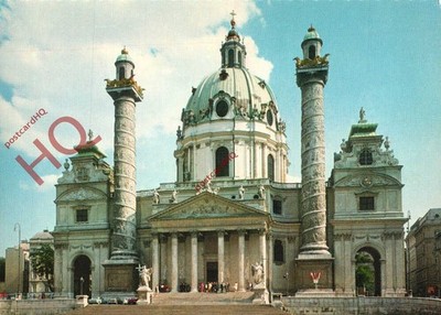 Ansichtskarte>>Wien, Karlskirche