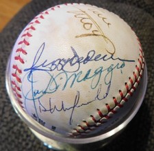 HOF OF'ers signed baseball - Williams, DiMaggio, Mays, Aaron, Musial, Mantle +6