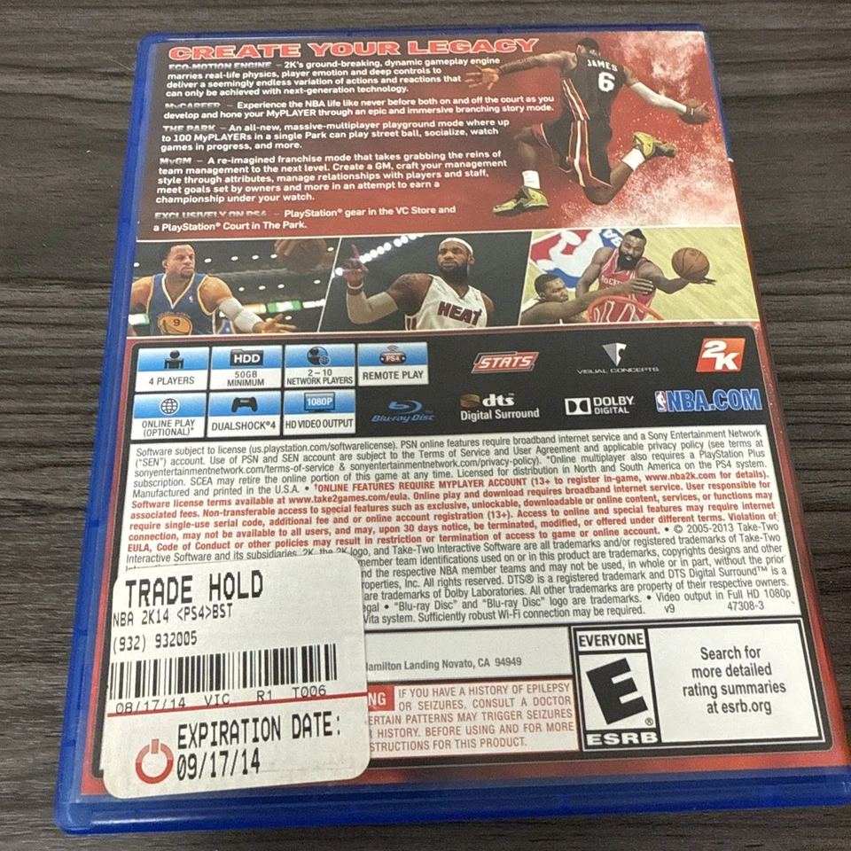 NBA 2K14 (Sony PlayStation 4, 2013) Very Good Condition CIB w/ Manual TESTED - Image 2 of 4