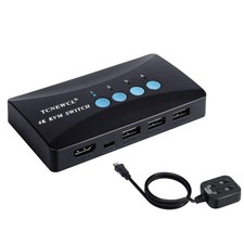 HDMI KVM Switch 4 Port 4K 30Hz USB 2.0 3 USB ...