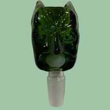 14mm Large Glass Water Pipe Bowl Bat Men Green