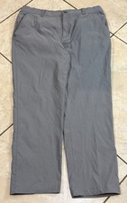 Men  s Denali Gray Casual Performance Pants with Button Closure Size 38x30
