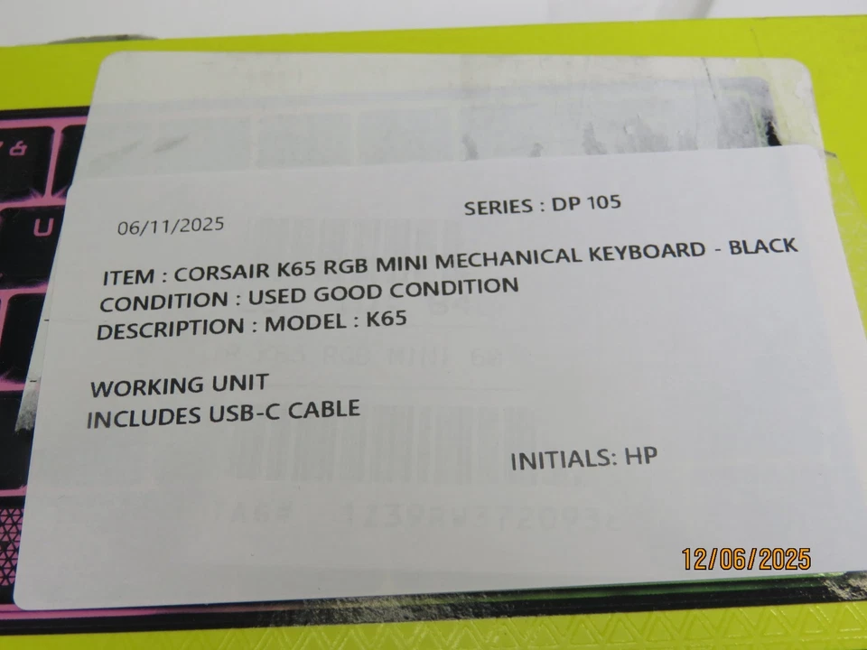 Corsair K65 Mini Backlit Mechanical Cherry MX Speed RGB Gaming Keyboard [DP105] - Image 2 of 4