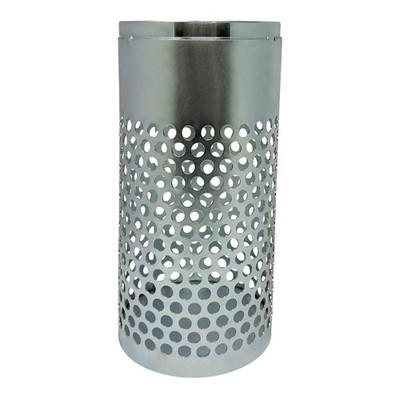 4'' Long Style Suction Strainer Round Hole Zinc Plated Steel STR-L400)