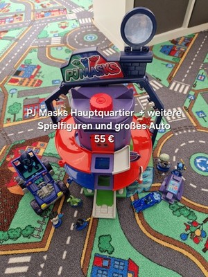 PJ Masks Hauptquartier + Großes Auto und Spielfiguren