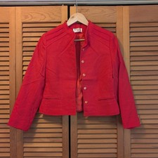 Vintage 1980s/1990s Women's Red Crop Jacket