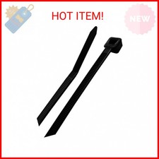 Black 8-inch Steel Cable Ties - Pack of 100
