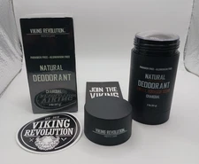 Viking Revolution Mens Natural Deodorant. Aluminum free, Paraben free, Charcoal