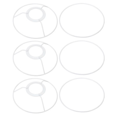 5.5'' E26 E27 Lampenschirm Ring Gestell mit Europäischer Installateur 3 Pack Weiß