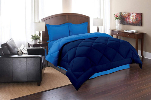 Elegant Comfort Super Soft Goose Down 3pc Reversible Alternative Comforter, K...