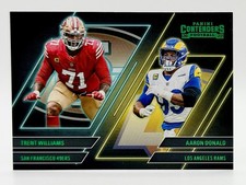 2022 Panini Contenders Series Emerald Trent Williams Aaron Donald 49ers Rams