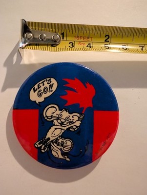 Vintage Pin Pinback Button Canada Canadian Olympics Mice Mouse Let's Go Cute