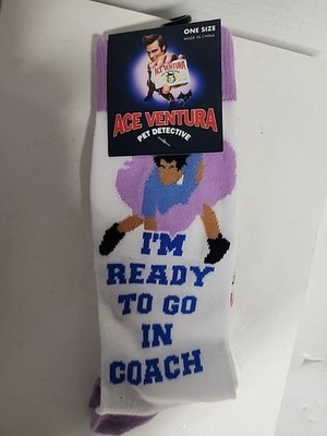 Ace Ventura Pet Detective Adult Size Novelty Crew Sock One Size 7-12