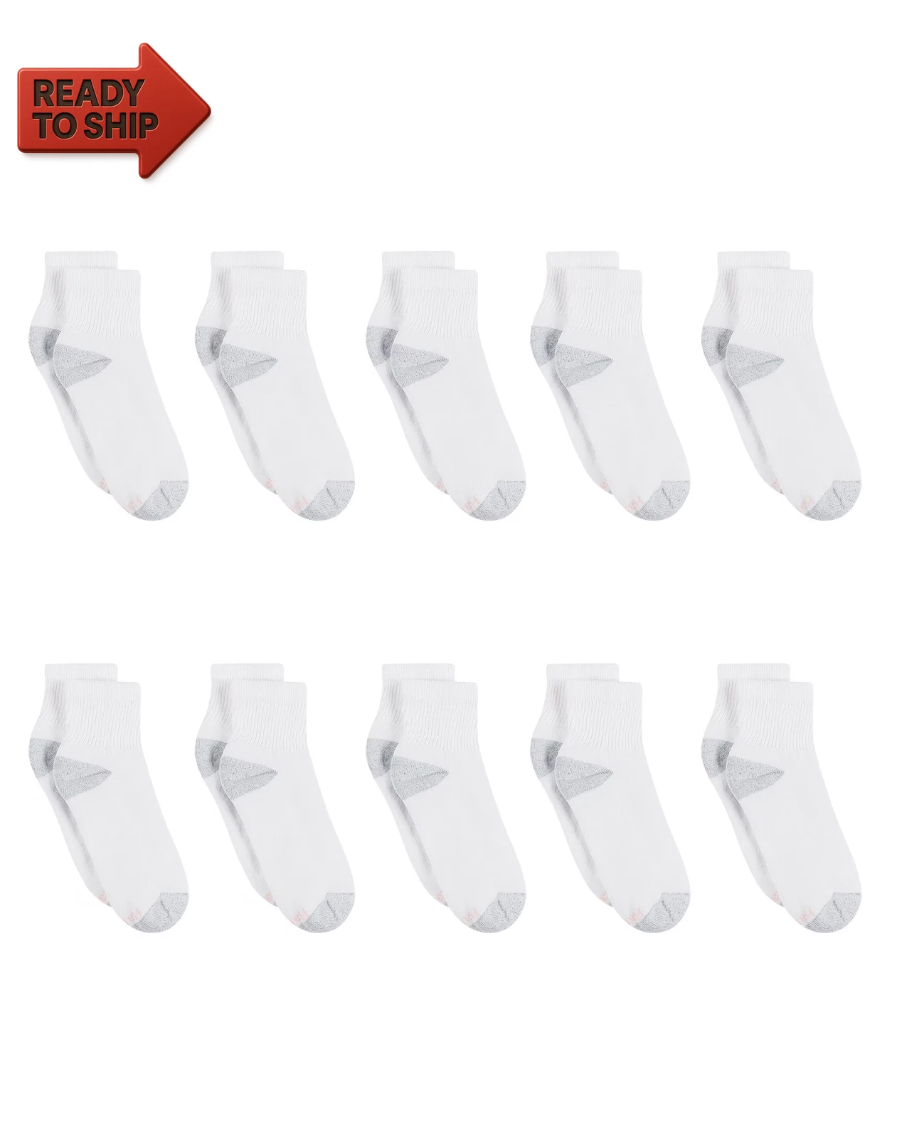 Women'S Ankle Socks, Cushioned, 10-Pack, Size 5-9