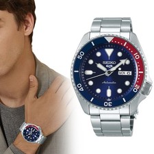 New Seiko 5 Sports Automatic Black Dial Stainless Steel Men’s Watch New!!!