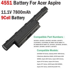 7800mAh AS10D41 Battery Fr Acer Aspire4000 4551 4551G 4771G 4741 4771 5741 9Cell