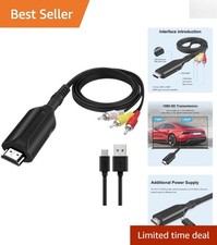 Lightweight RCA to HDMI AV Adapter - Ideal for Game Consoles Projectors