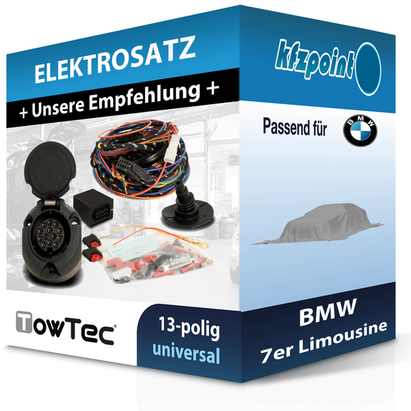 Towtec E-Satz 13Polig Universell Passend für BMW 7Er Limousine Incl. Manual-image