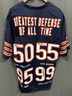#2 Maglia personalizzata firmata Chicago Bears Singletary Dent Hampton Wilson AUTO taglia XL