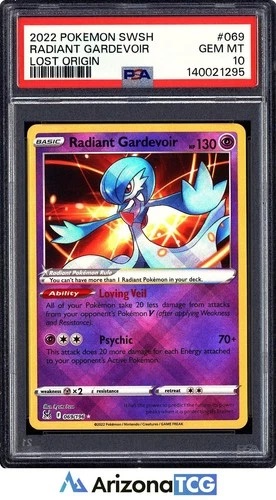 Pokemon 2022 Radiant Gardevoir 069/196 Lost Origin GEM MINT PSA 10
