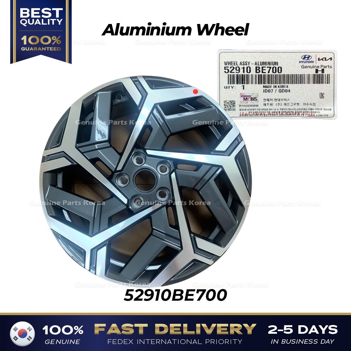 ⭐Genuine⭐ Aluminium Wheel 52910BE700 for Hyundai Kona N | eBay