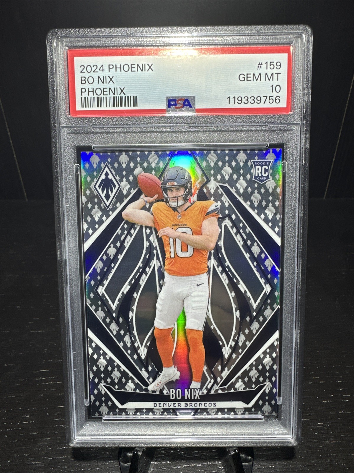 2024 Panini Phoenix - Bo Nix #159 Phoenix /399 PSA 10