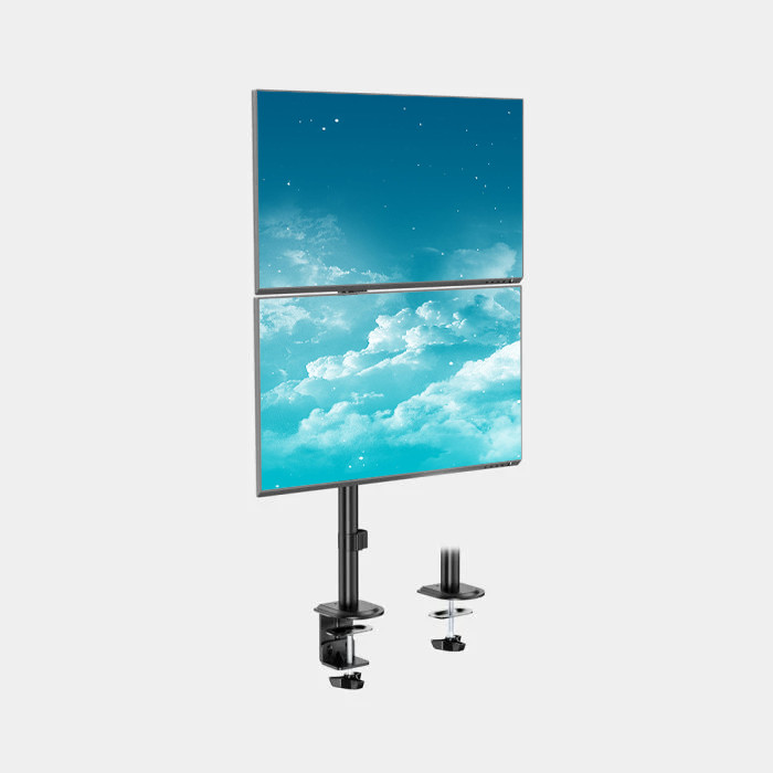 2x22″ Dual Monitors - Vertical Clamp Stand - (1680 x 1050) - 2xHDMI