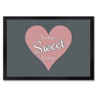 FußMatte In 35X50 Cm In Dunkelgrau Mit Spruch Und Symbol Home Sweet Home Und