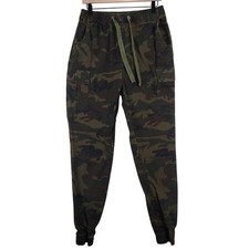 GALAXY by HARVIC Camouflage Cargo Jogger Pants Women's Size M Spandex Drawstring