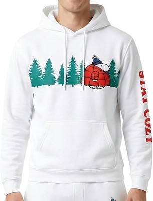 Officially Licensed Peanuts Snoopy Embroidered Hoodie Adult Unisex Pullover