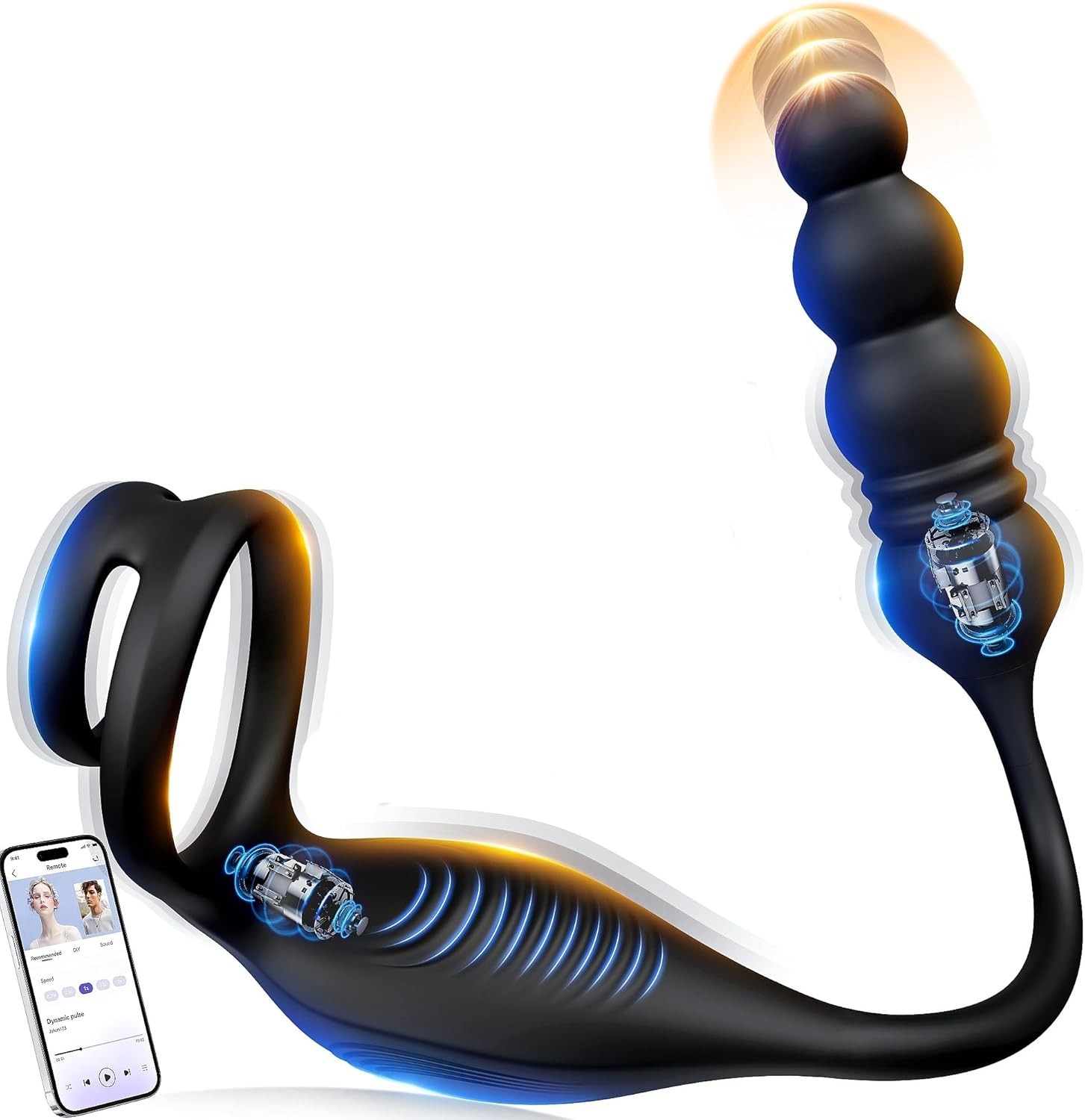 Anal Vibrator 4 in 1 Prostata Stimulation Silikon USB-Ladung