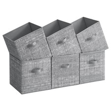 SONGMICS Storage Cubes, 13-Inch Non-Woven Fabric Bins with Double Handles, Se...